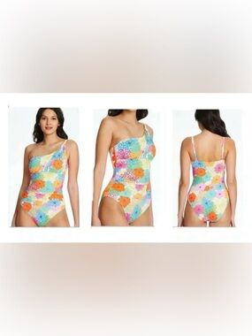 BLEU BY ROD BEATTIE FRESH ONE SHOULDER ONE PIECE